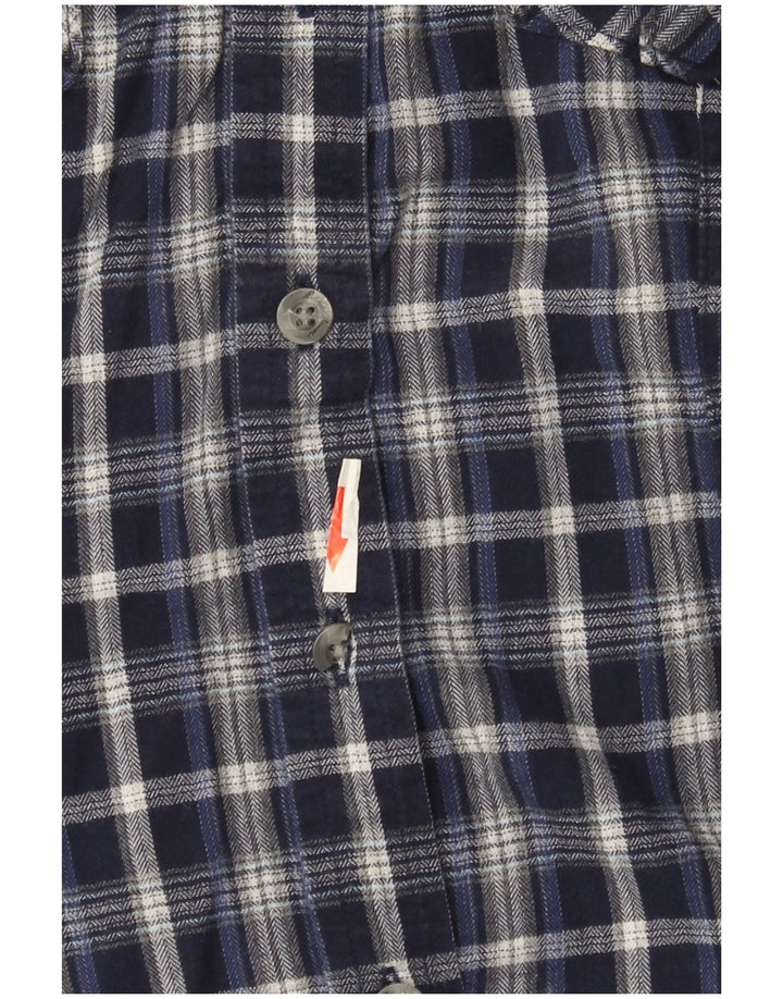 Eddie Bauer Camisa de franela para mujer UK 40 Mediana Azul marino Cuadros Algodón