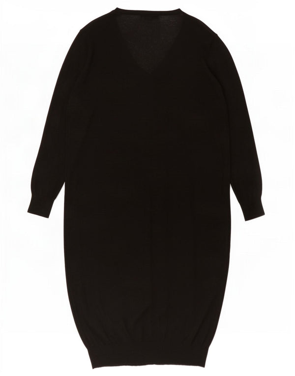 Zara Mujer Vestido Jersey Extragrande UK 10 Small Negro