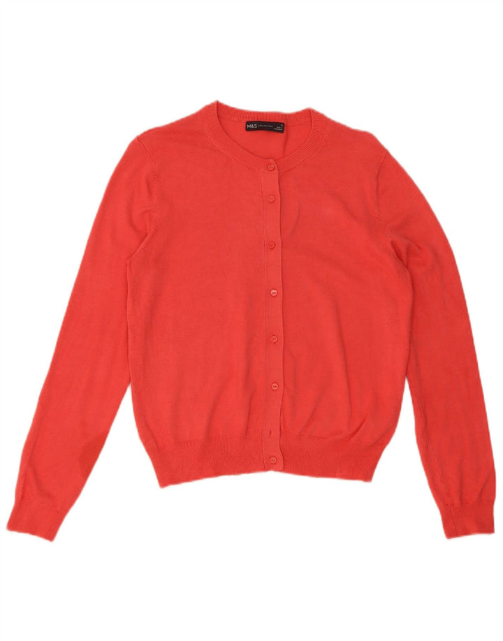 Marks & Spencer - Cárdigan para mujer, talla 42, viscosa roja mediana