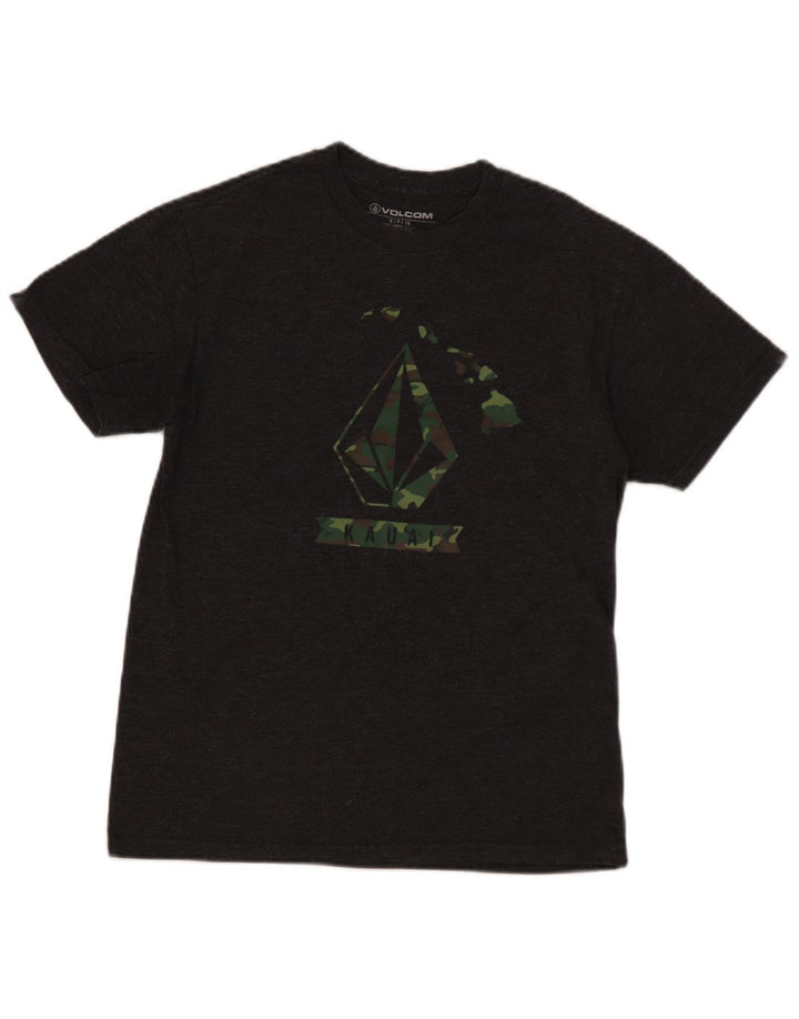Volcom Camiseta gráfica para hombre Top pequeño de algodón moteado gris