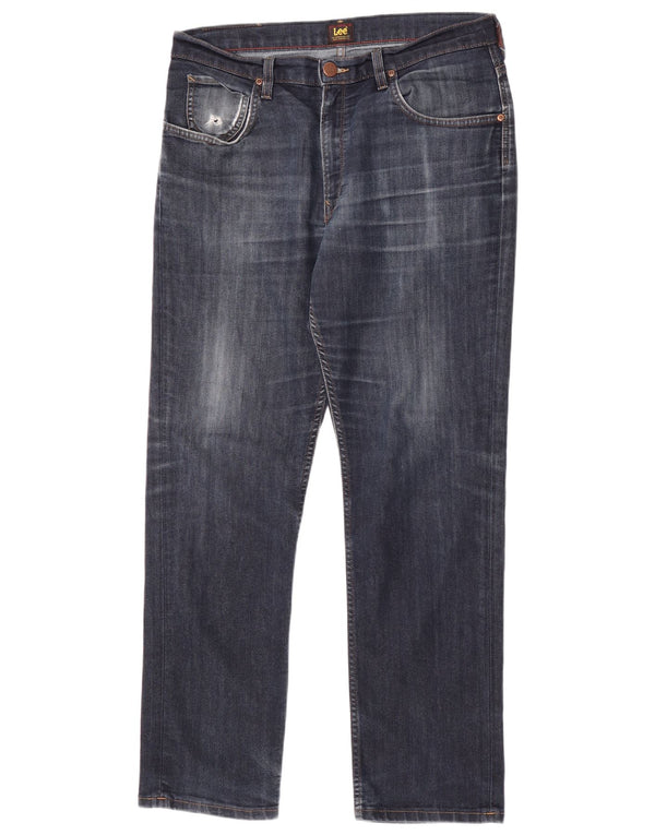 Vaqueros rectos Brooklyn para hombre Lee W34 L30 Algodón azul marino