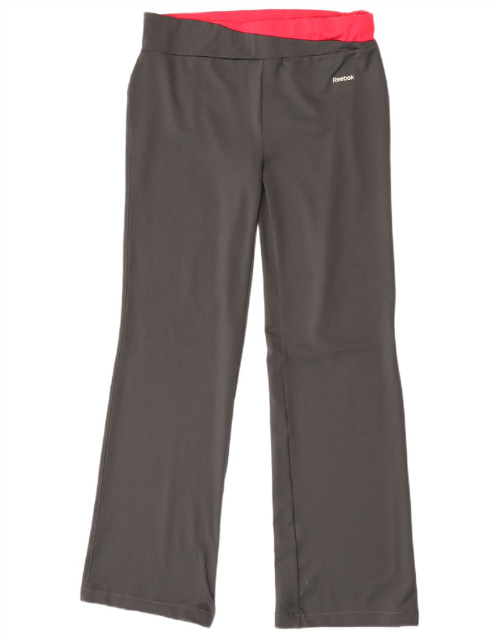 Reebok - Pantalones de chándal para mujer, talla 40, poliéster gris grande