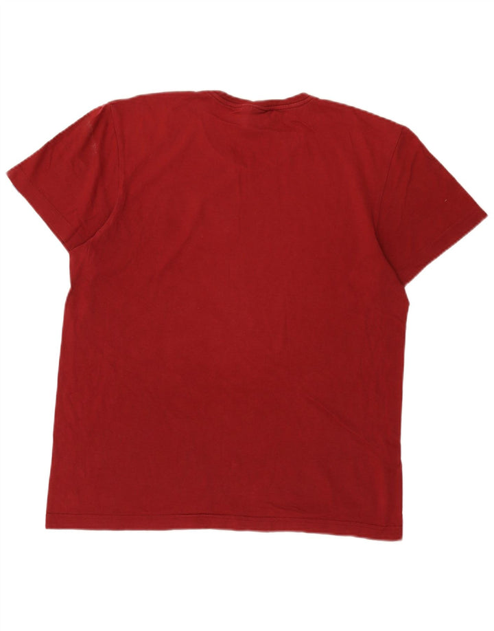 Adidas Hombre Camiseta Gráfica Top Medium Borgoña