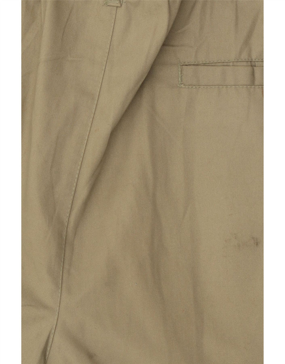 Vintage mujer pegado chino pantalones cortos IT 46 grande W32 poliéster caqui
