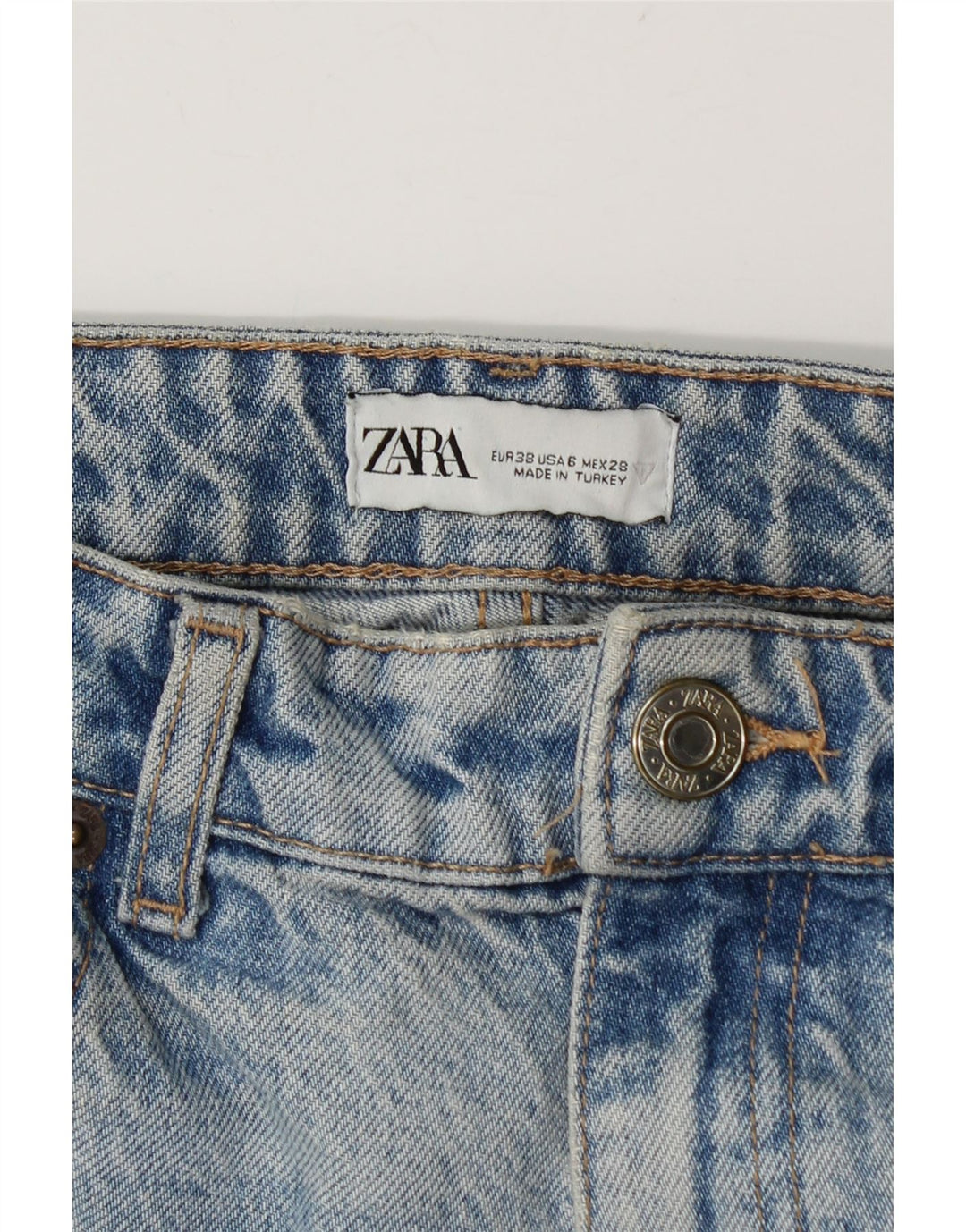Zara Jeans Sueltos Mujer EU 38 Small W28 L29 Azul
