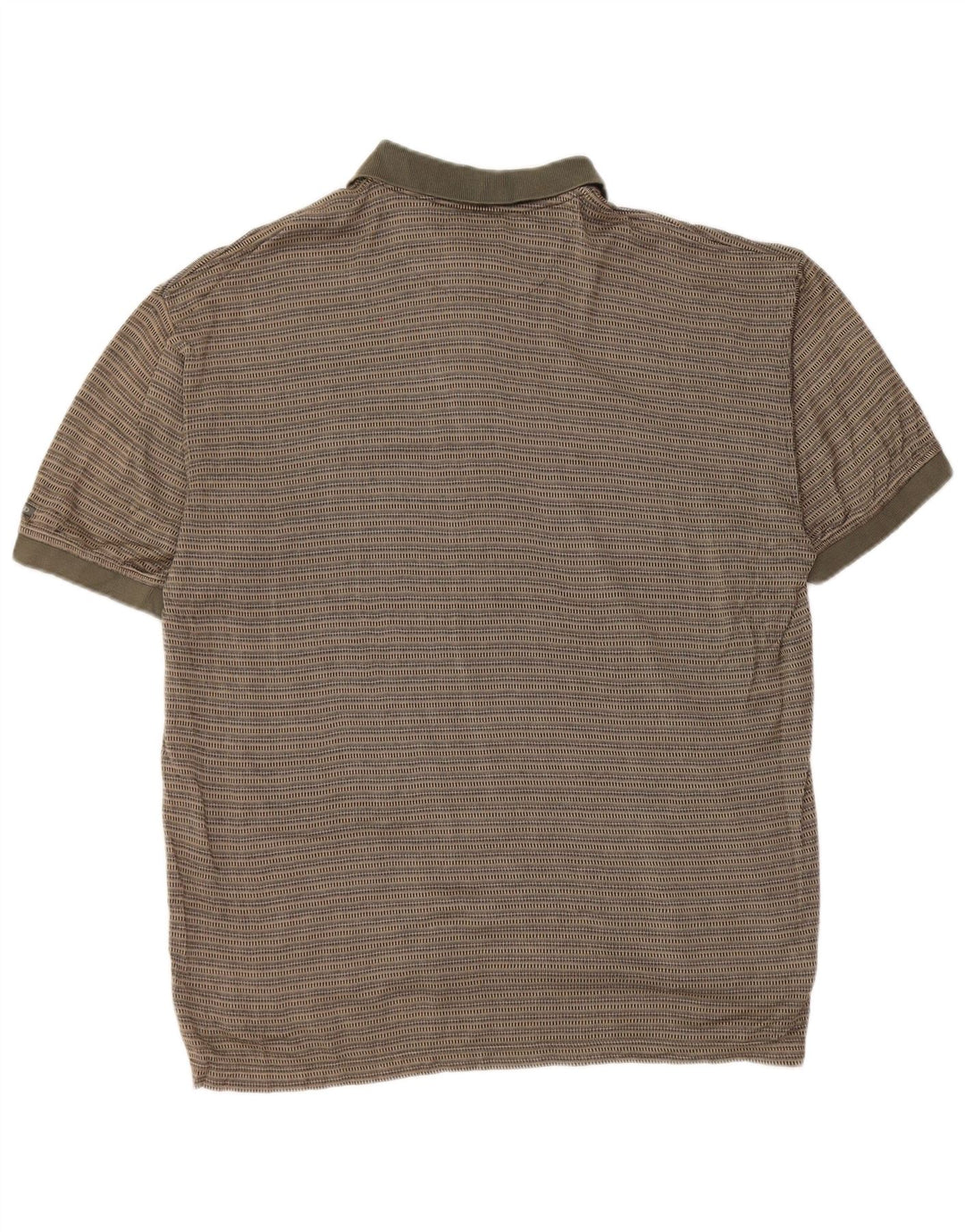 IZOD Polo para hombre de algodón a rayas caqui medio