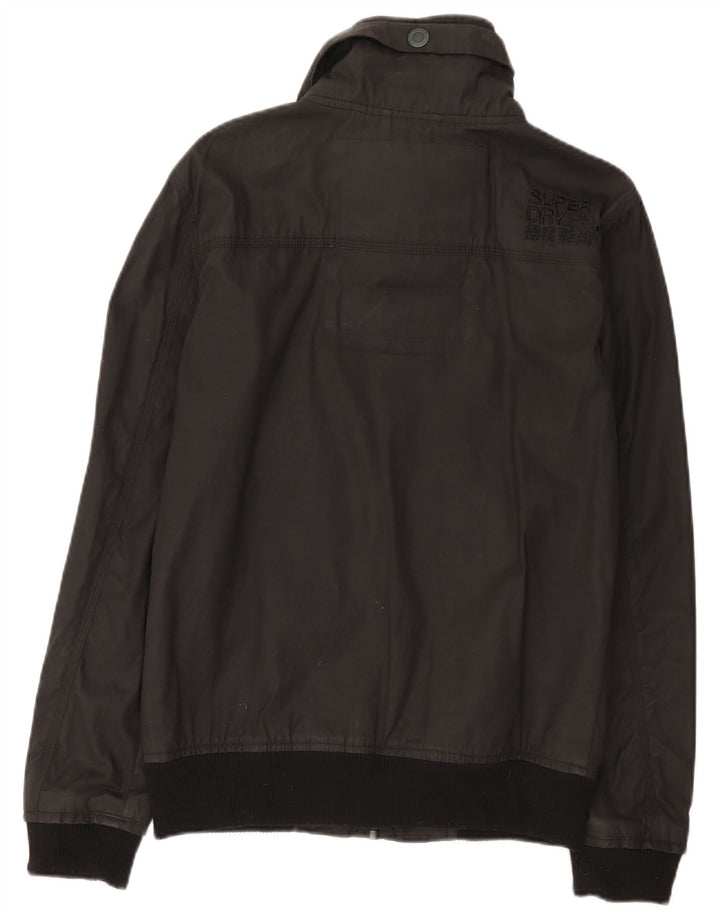 Superdry Chaqueta Bomber para Hombre UK 38 Mediana Algodón Negro