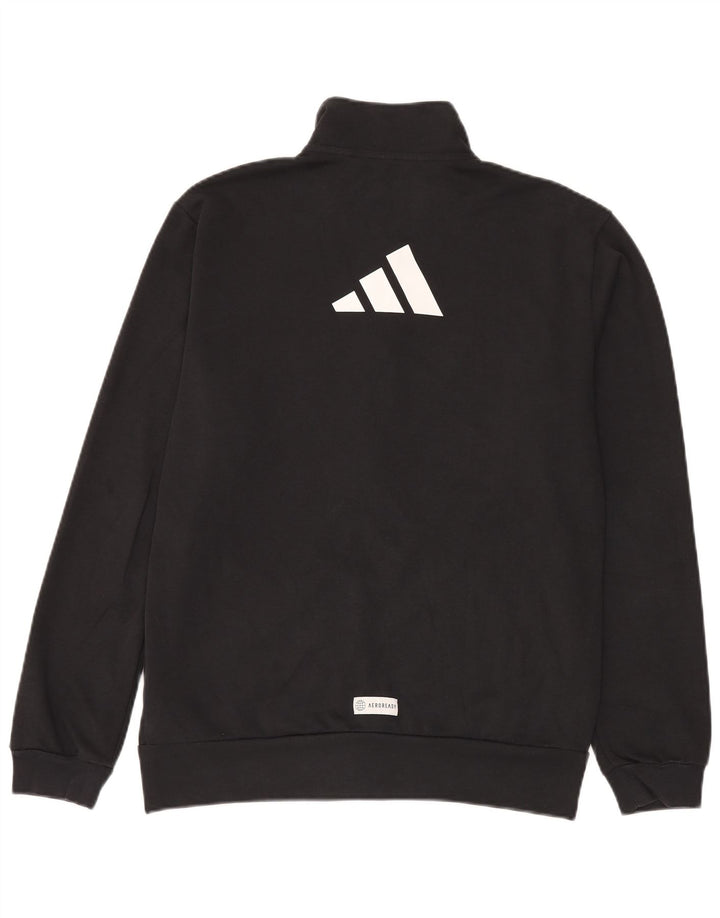 Adidas Hombre Aeroready Graphic Chándal Top Chaqueta Mediano Negro Poliéster