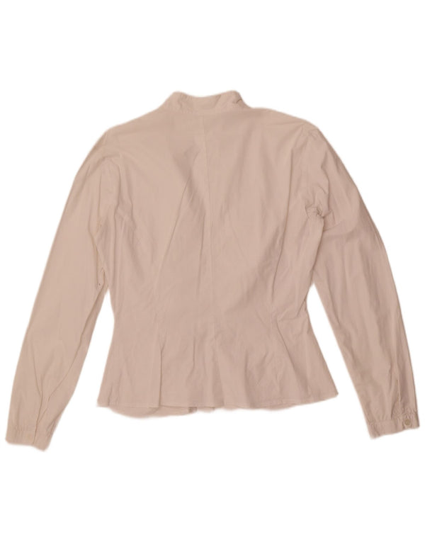 Benetton Blusa Camisera Mujer UK 46 Large Blanco