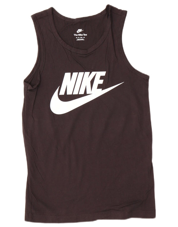 Camiseta sin mangas con gráfico Nike para hombre XS Algodón negro