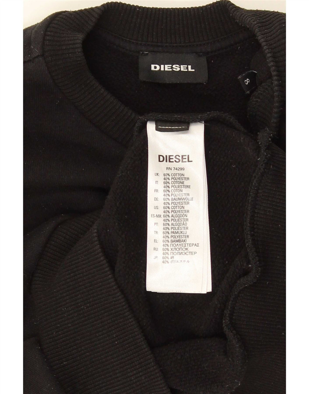 Diesel Sudadera con gráfico para niños 7-8 años Algodón negro