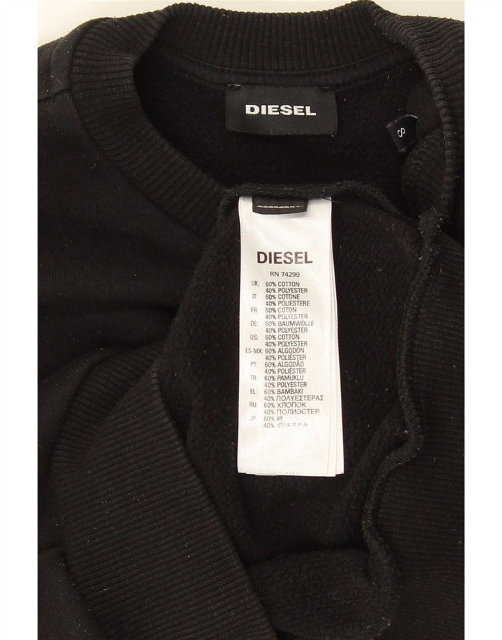 Diesel Sudadera con gráfico para niños 7-8 años Algodón negro