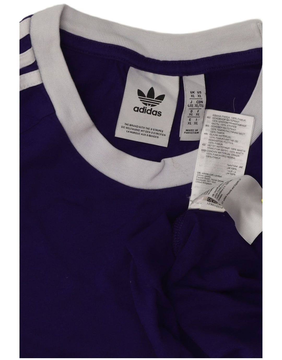 Adidas Camiseta Hombre Top XL Morado Algodón