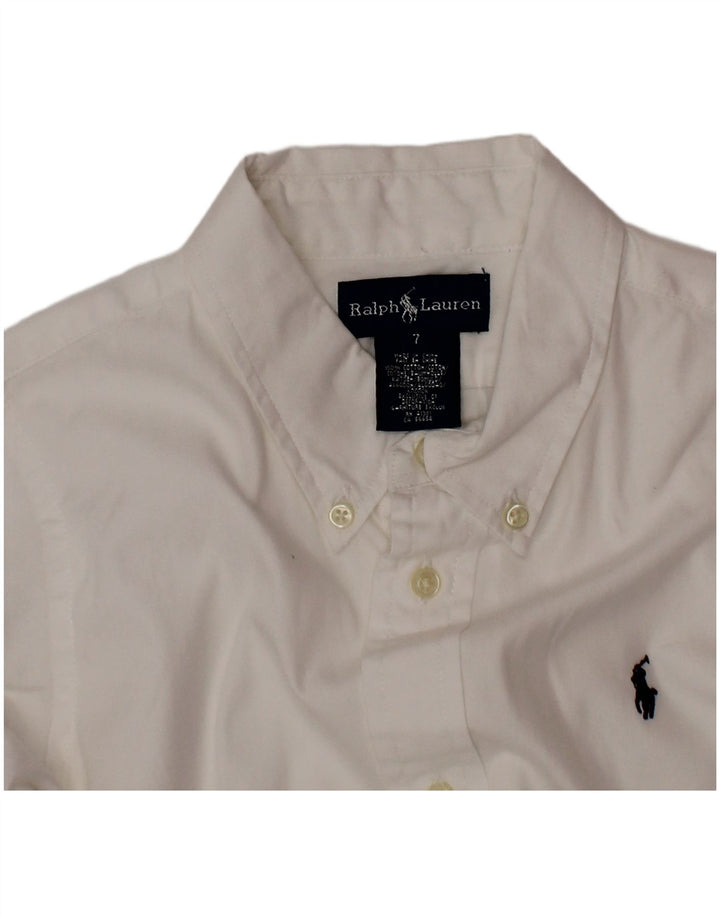 Ralph Lauren Camisa Niño 6-7 Años Blanco Algodón
