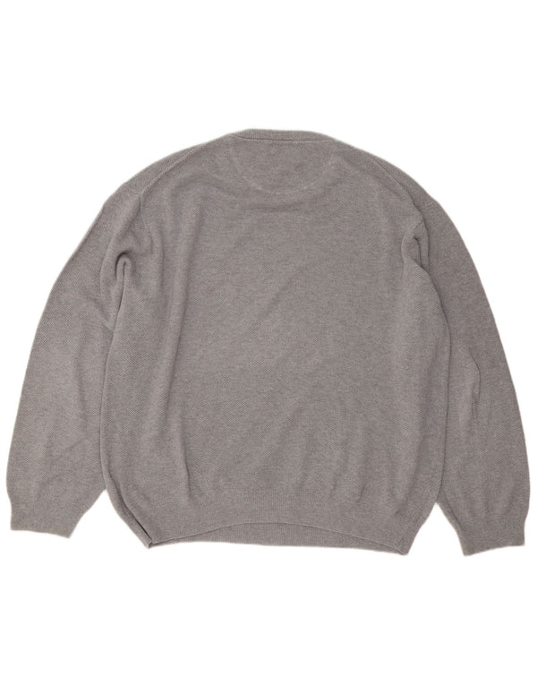 Gant Mens Crew Neck Jumper Sweater 3XL Grey Cotton