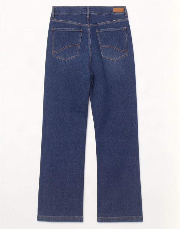 Vaqueros de pierna ancha Elise para mujer de Fat Face UK 10 Small W30 L30 Algodón azul