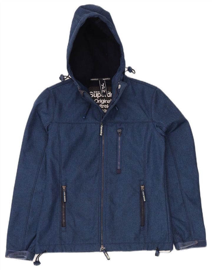 SUPERDRY Chaqueta cortavientos con capucha para hombre Windcheater UK 36 Small Blue