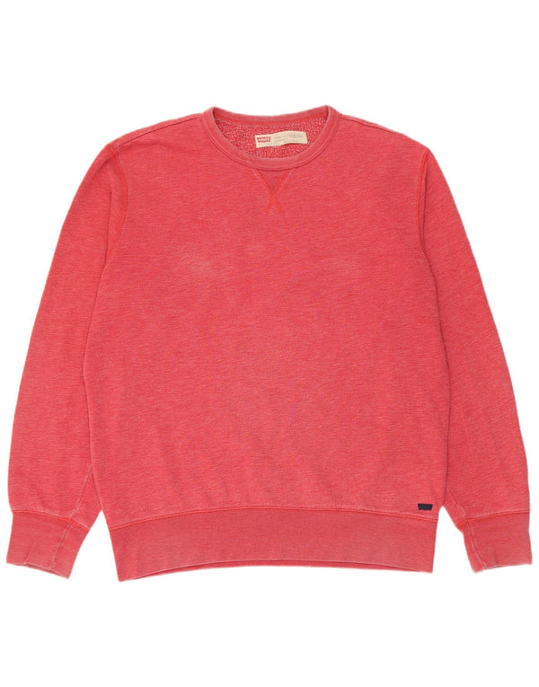 Levi's Mens Standard Fit Sweatshirt Jumper Large Red