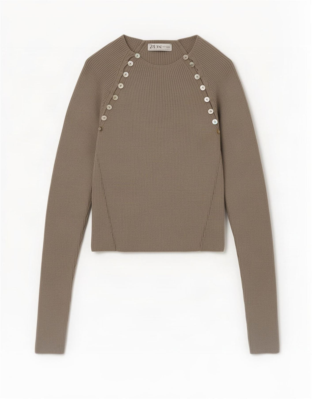Zara Mujer Crop Blusa Top UK 42 Viscosa Gris Medio
