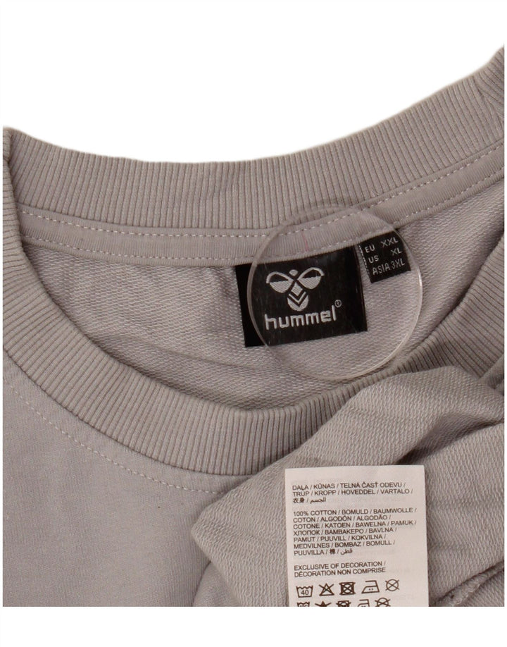 HUMMEL Sudadera para hombre Jumper 2XL Gris Algodón