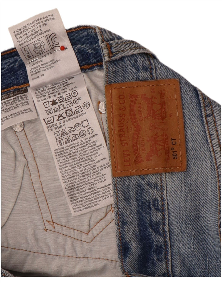 Levi's Mujer 501 CT Vaqueros Rectos Desgastados W26 L29 Azul