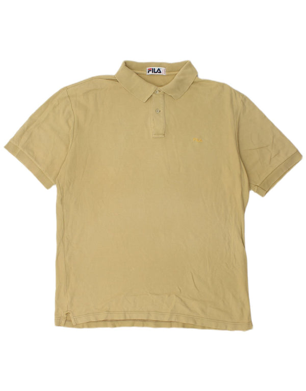 Fila Mens Polo Shirt IT 56 XL Beige Cotton