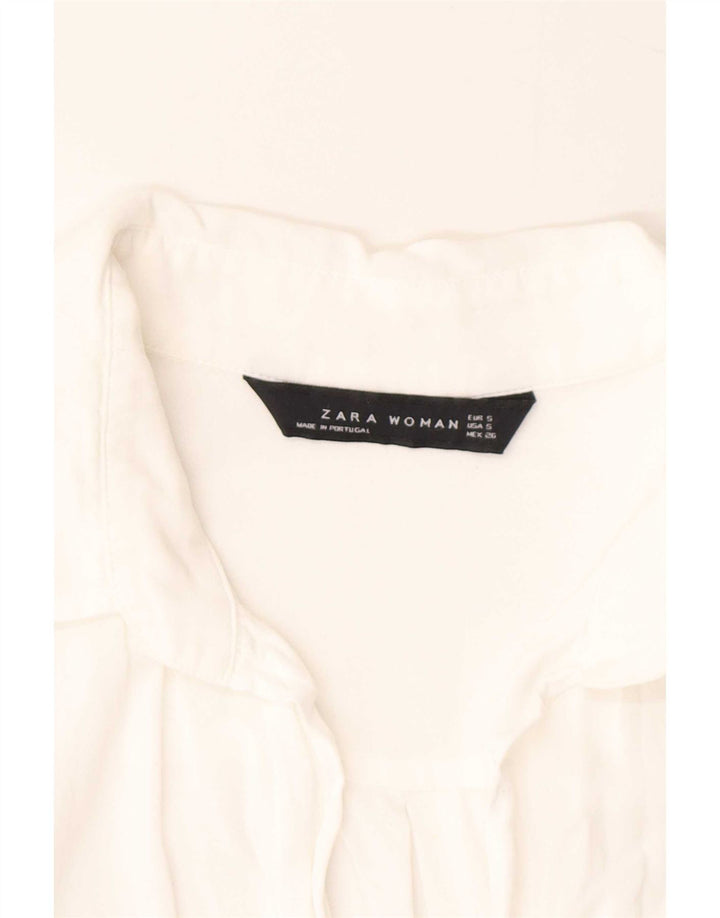 Zara Camisa Mujer UK 40 Small White