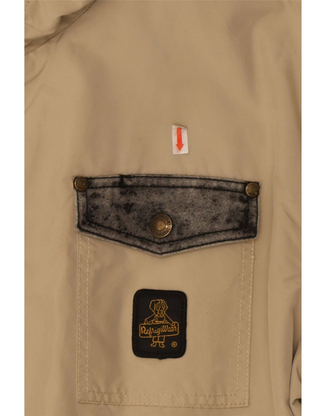 Refrigiwear Chaqueta impermeable bomber para hombre UK 42 2XL Bloque de color beige