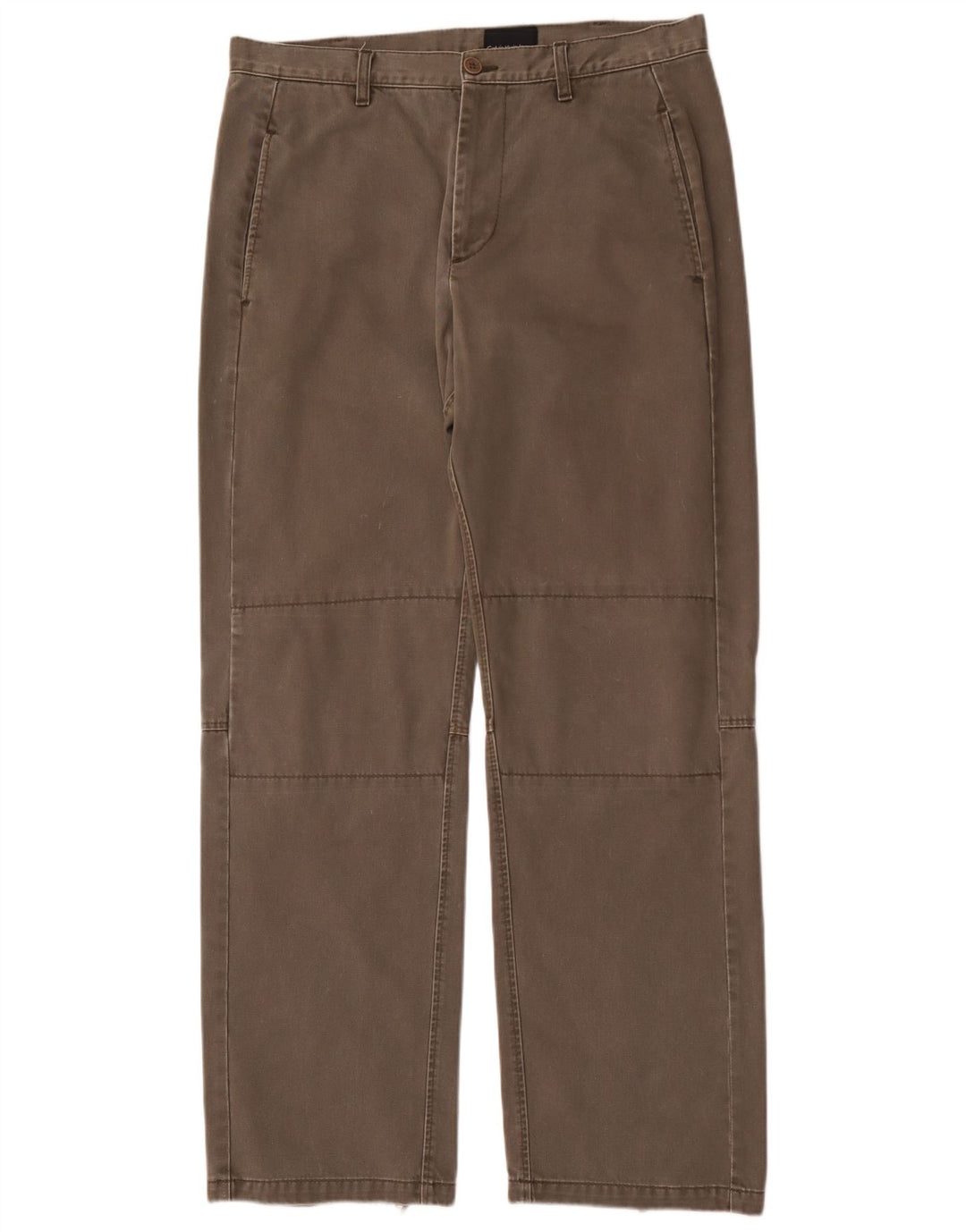 Pantalones chinos rectos Calvin Klein para hombre W34 L33 Gris