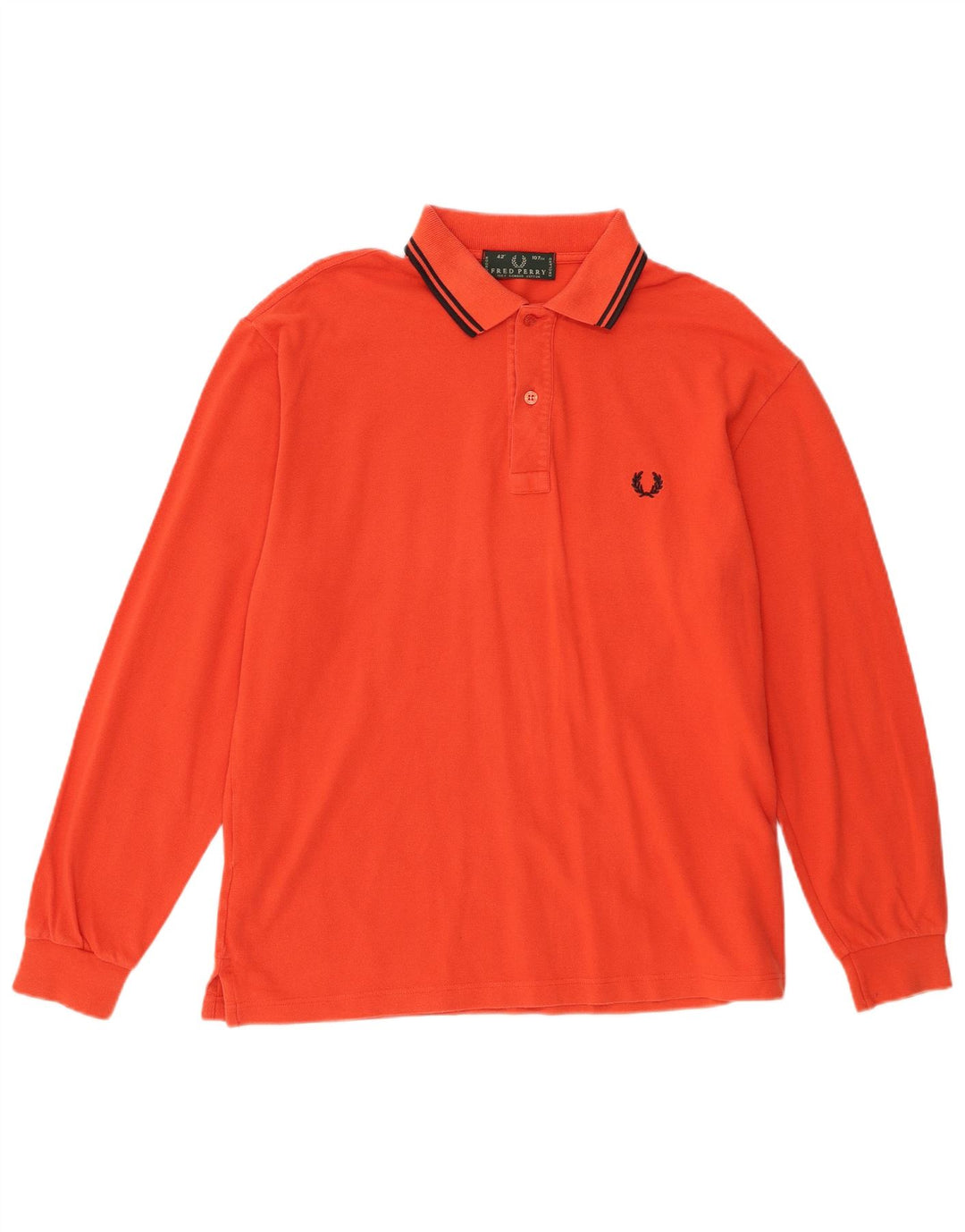 Fred Perry Polo De Manga Larga Para Hombre De Algodón Naranja Medio