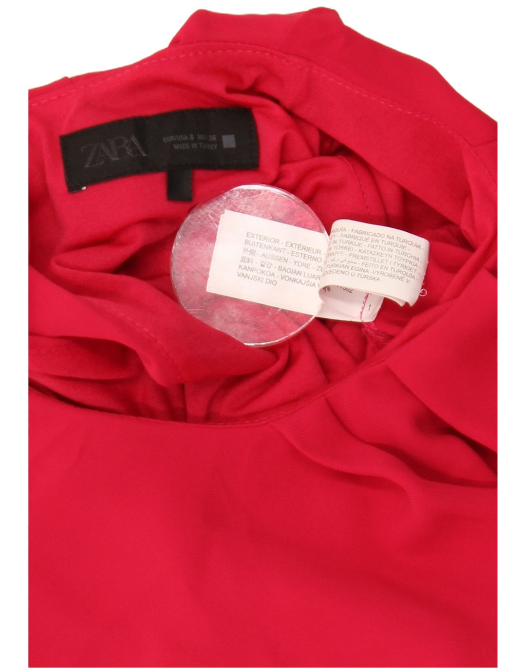 Zara Mujer Mono Corto UK 10 Pequeño Poliéster Rosa