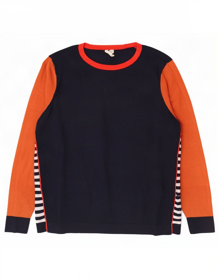 White Stuff Suéter tipo jersey para mujer con cuello barco UK 46 Large Azul marino