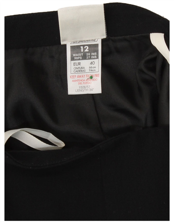 Falda midi para mujer St. Bernard UK 12 Medium W26 Poliéster negro
