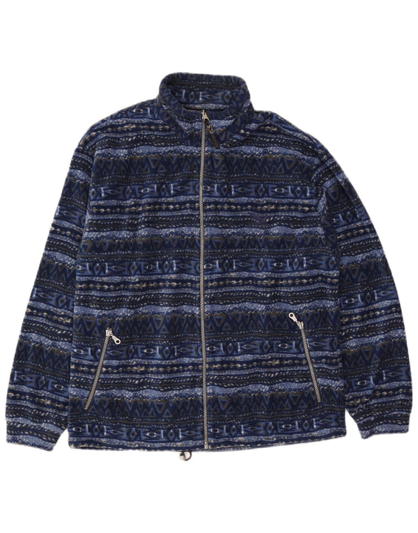 SALEWA Chaqueta polar Polarlite para hombre UK 40 Large Azul marino Geométrico