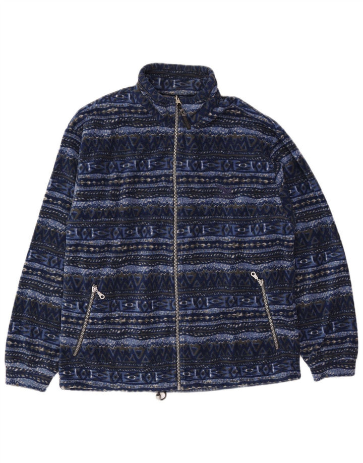 SALEWA Chaqueta polar Polarlite para hombre UK 40 Large Azul marino Geométrico