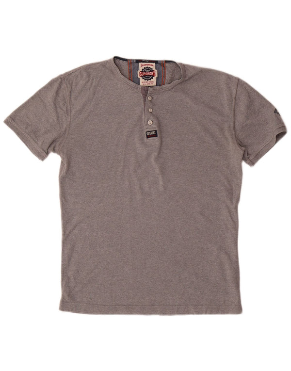 Superdry Hombre Camiseta Top Small Gris Algodón
