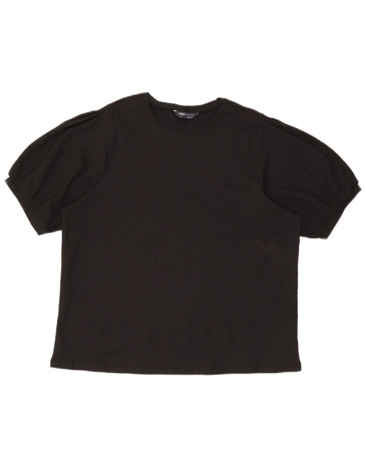 Marks & Spencer Blusa para Mujer Top UK 40 XL Poliéster Negro