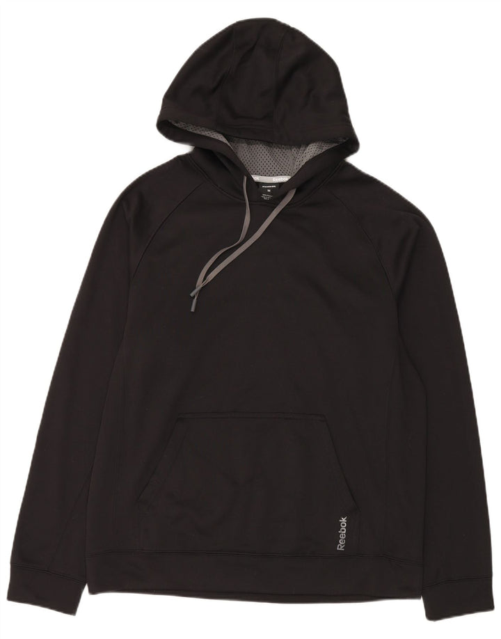 Reebok Hombre Sudadera con capucha Jumper Medium Negro Poliéster