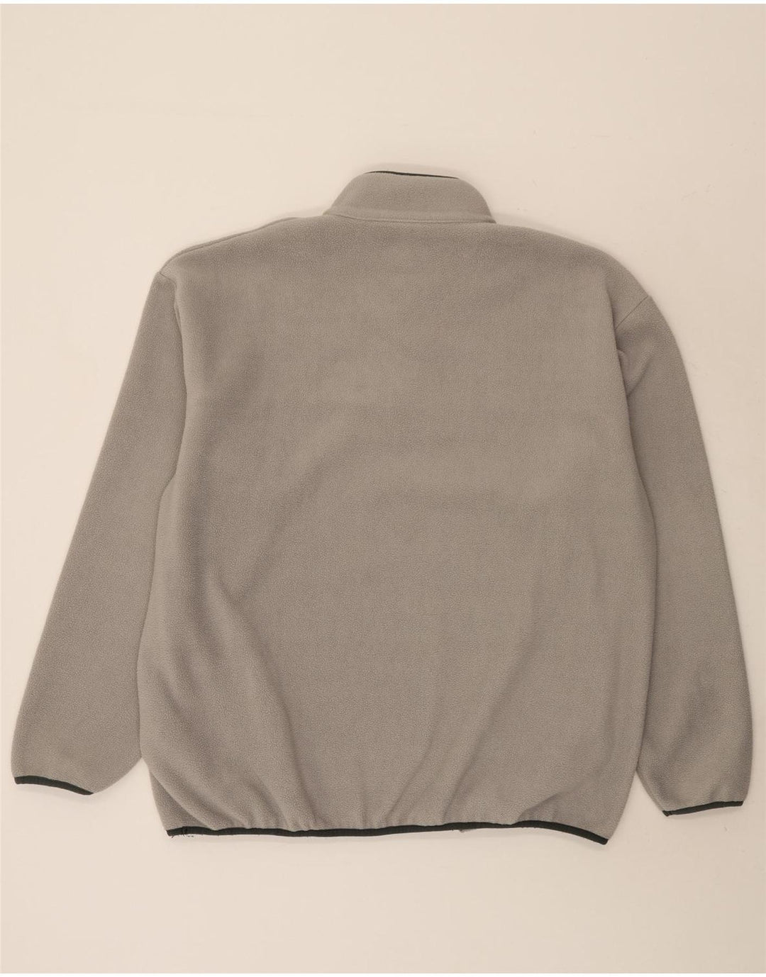 Champion Jersey de forro polar con cuello y botones para hombre, poliéster gris grande