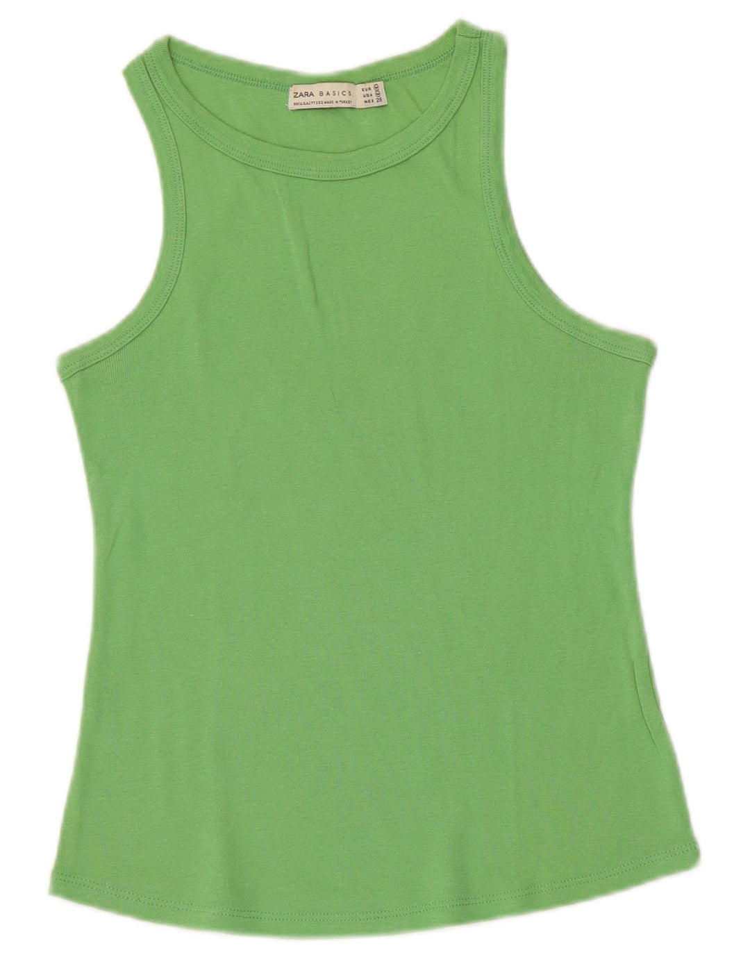 ZARA Mujer Chaleco Top UK 40 Verde Medio