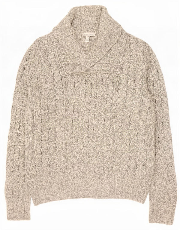 Gap Jersey con Cuello Chal para Hombre Acrílico Moteado Gris Pequeño