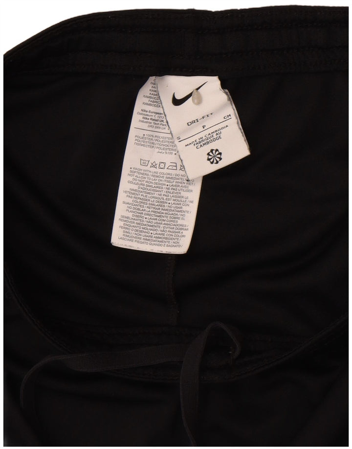 Nike Pantalones cortos deportivos de ajuste regular para hombre, poliéster color block, talla pequeña, color negro