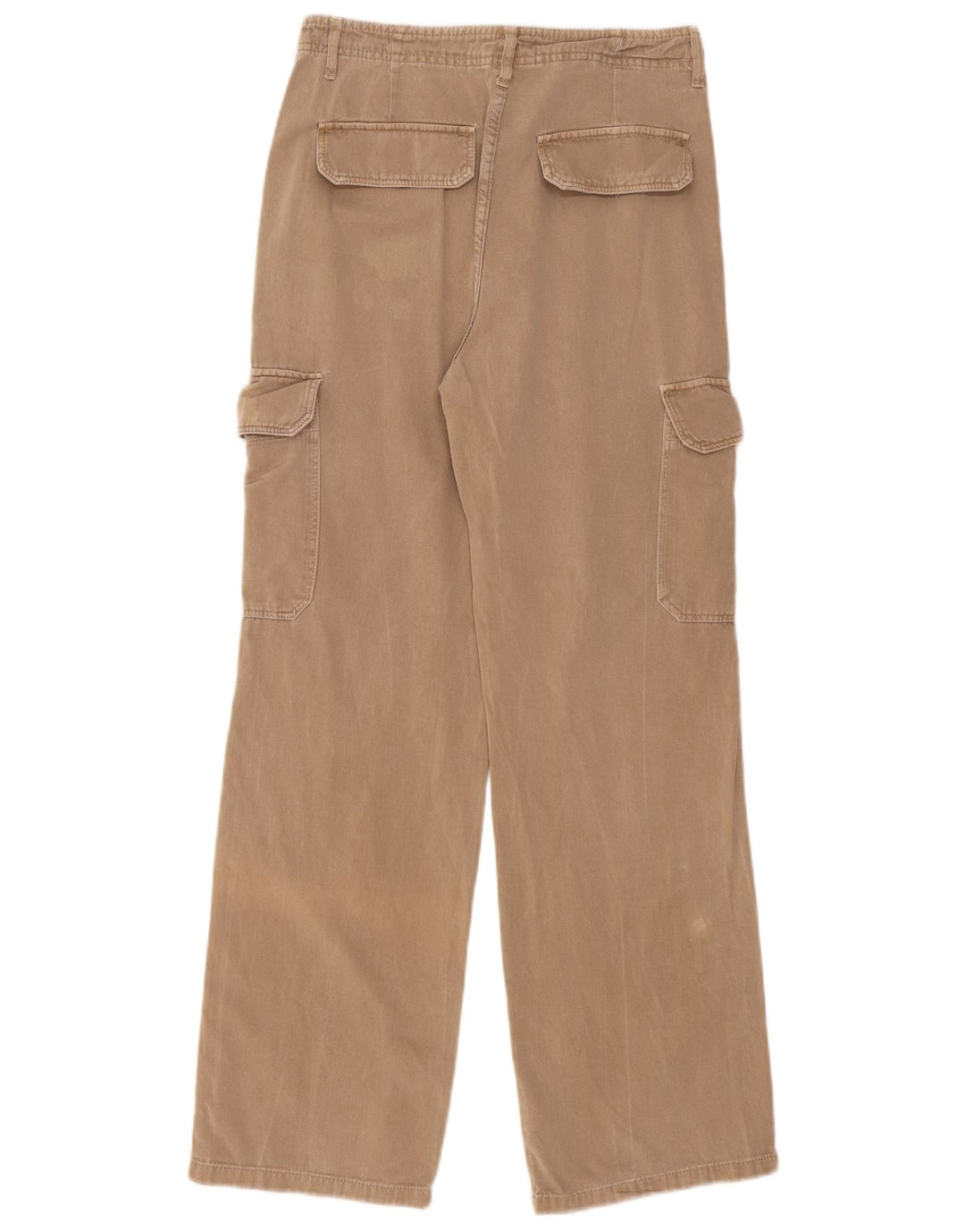 Zara Mujer Pantalón Cargo Recto EU 40 Medium W30 L31 Beige