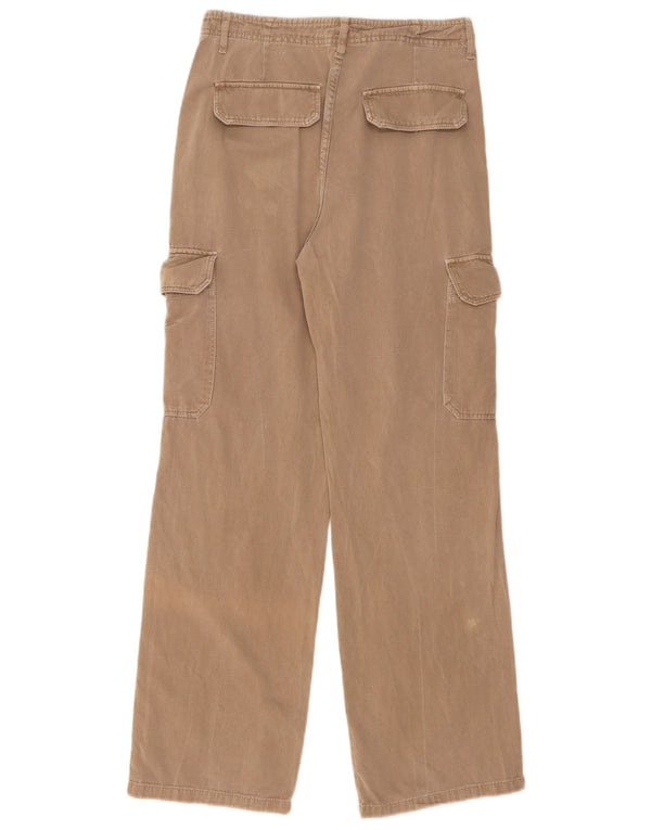 Zara Mujer Pantalón Cargo Recto EU 40 Medium W30 L31 Beige