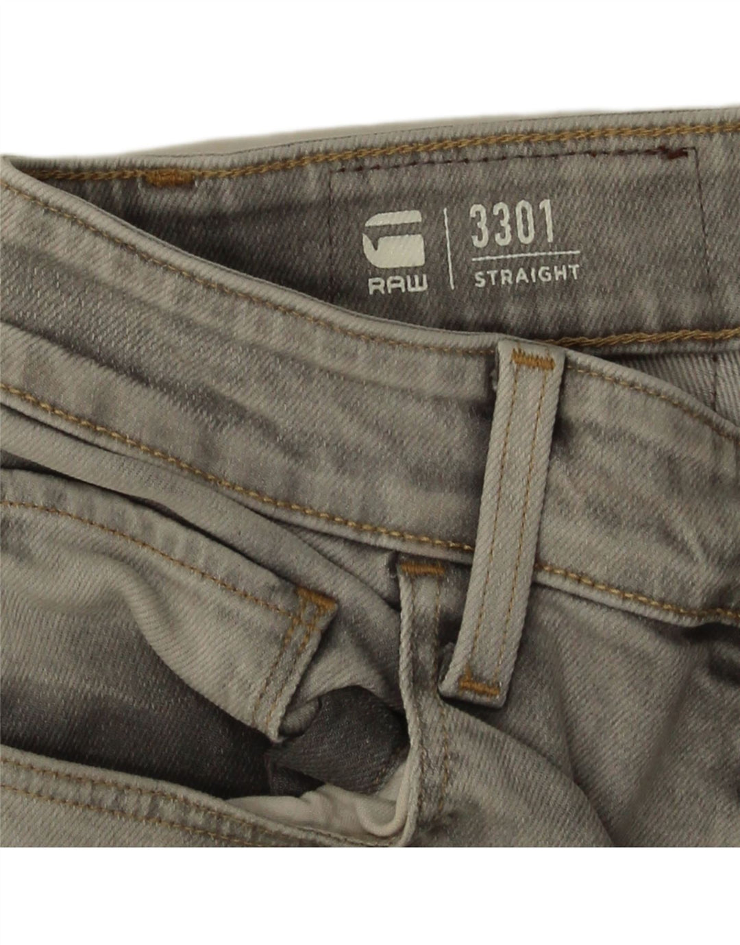 G-Star Hombre 3301 Shorts De Mezclilla W32 Gris Medio