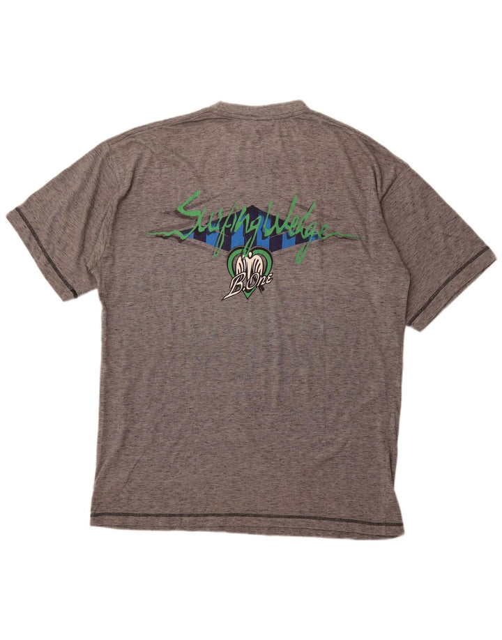 LOTTO Camiseta gráfica para hombre UK 44/46 2XL Poliéster moteado gris