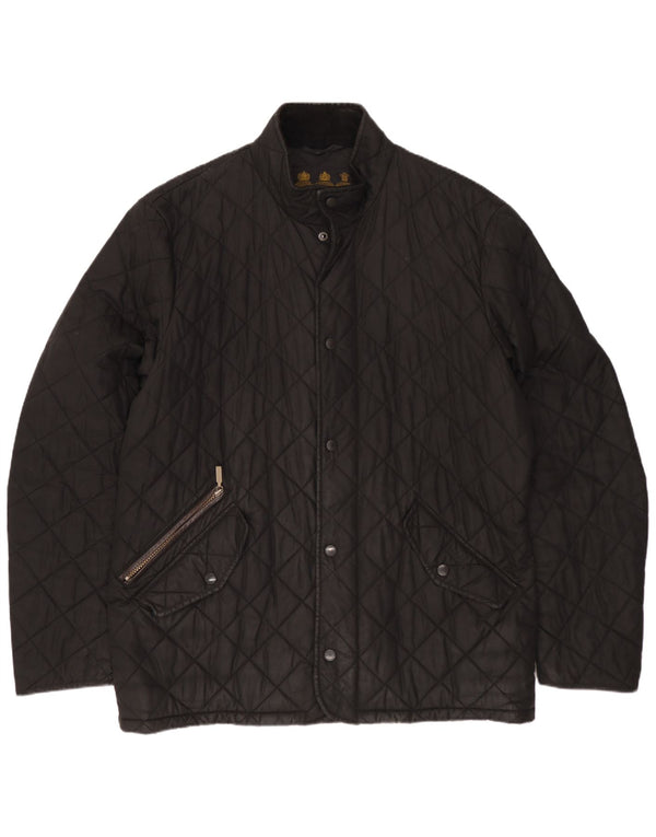 Barbour Chaqueta acolchada para hombre Reino Unido 40 Grande Negro