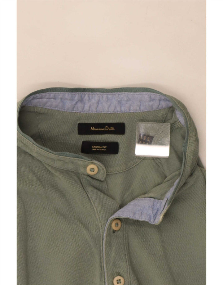 Massimo Dutti Polo Casual Fit Verde Medio Hombre