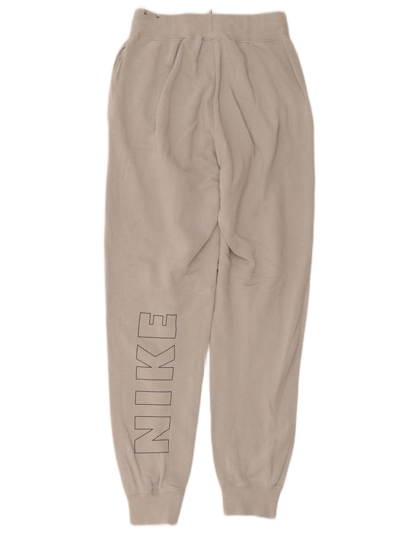 Nike Mujer Graphic Chándal Pantalones Joggers UK 6 XS Gris Algodón