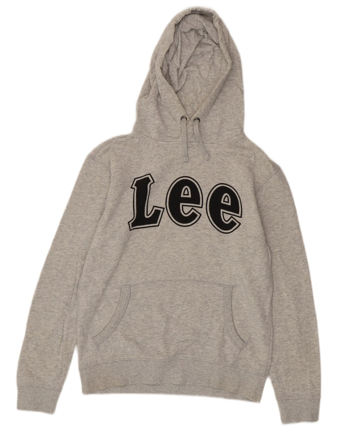 LEE Hombre Sudadera con Capucha Gráfica Jersey Pequeño Gris Algodón